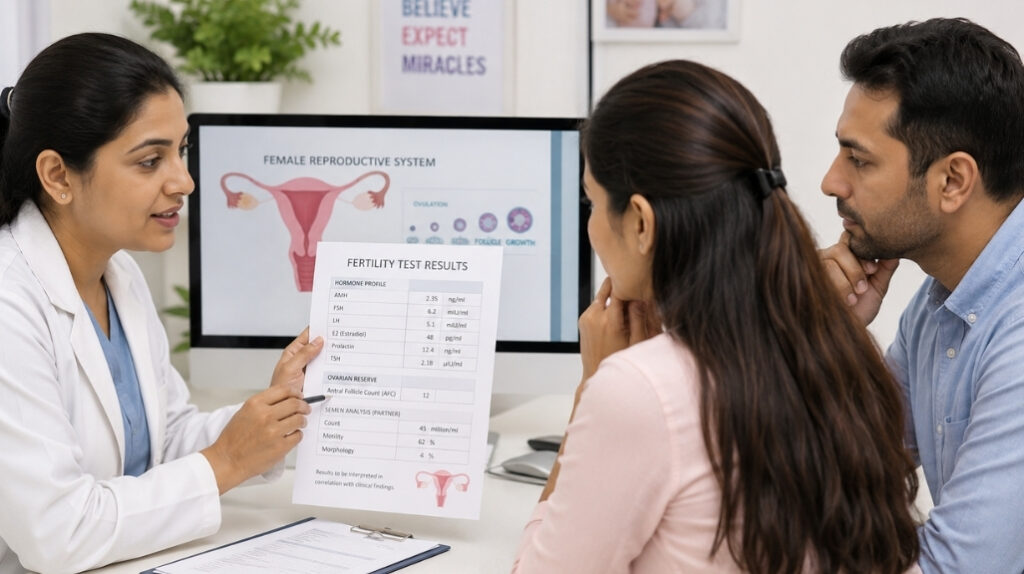 Doctor explaining unexplained infertility